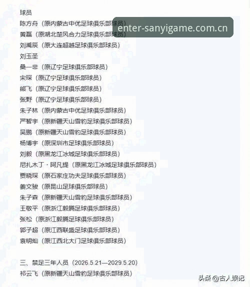 中国足协第三批禁足名单公布，足球反腐风暴如何重塑行业生态？